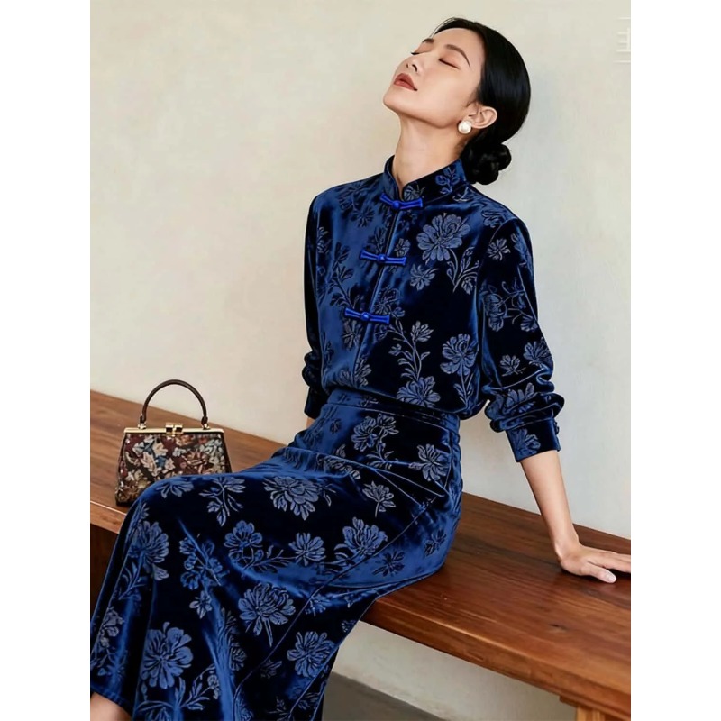 Midi Skirt Floral - طقم نسائي جديد من قطعتين بنمط