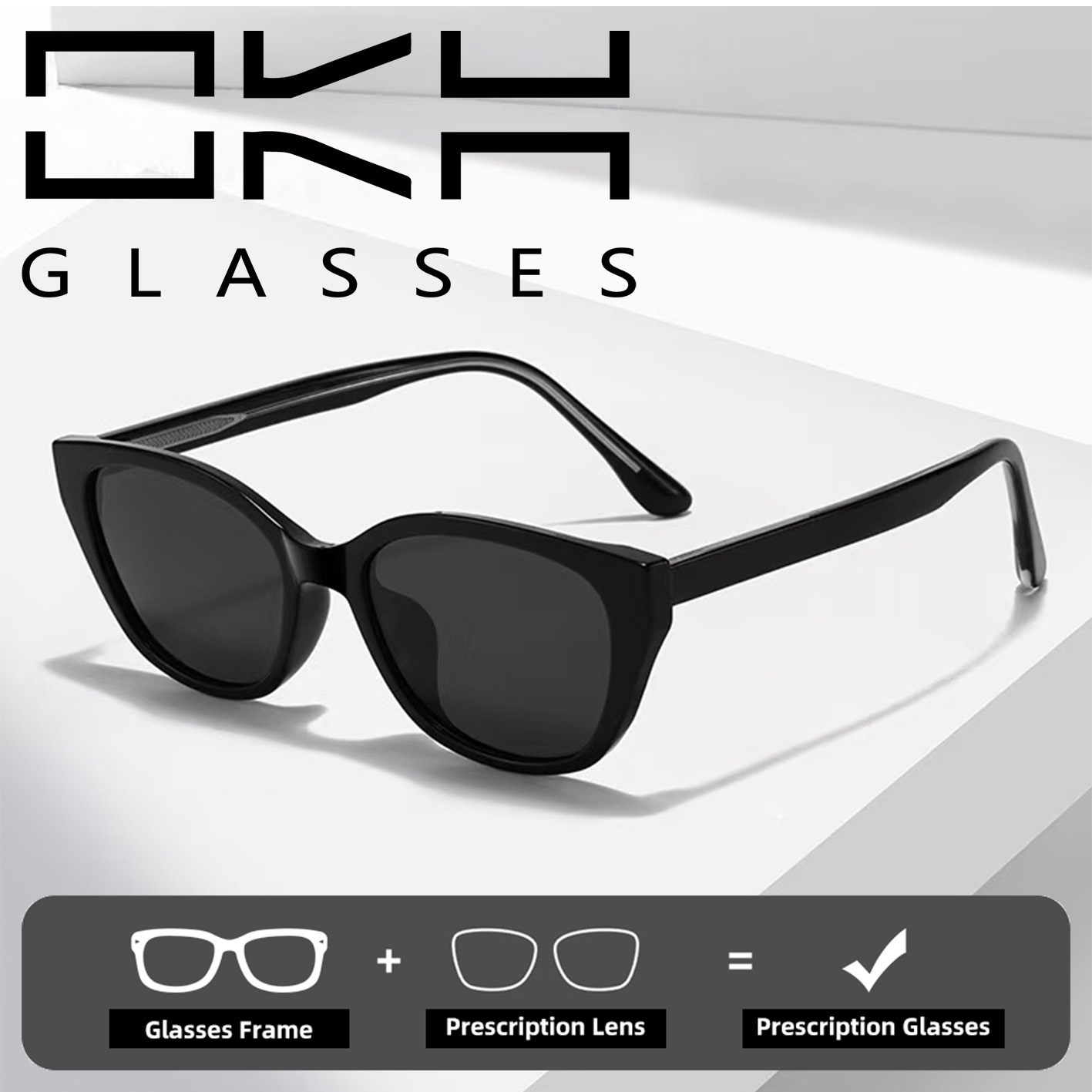 Sunglasses Cat Eye - نظارات شمسية أوكه فاشن بتصميم عين