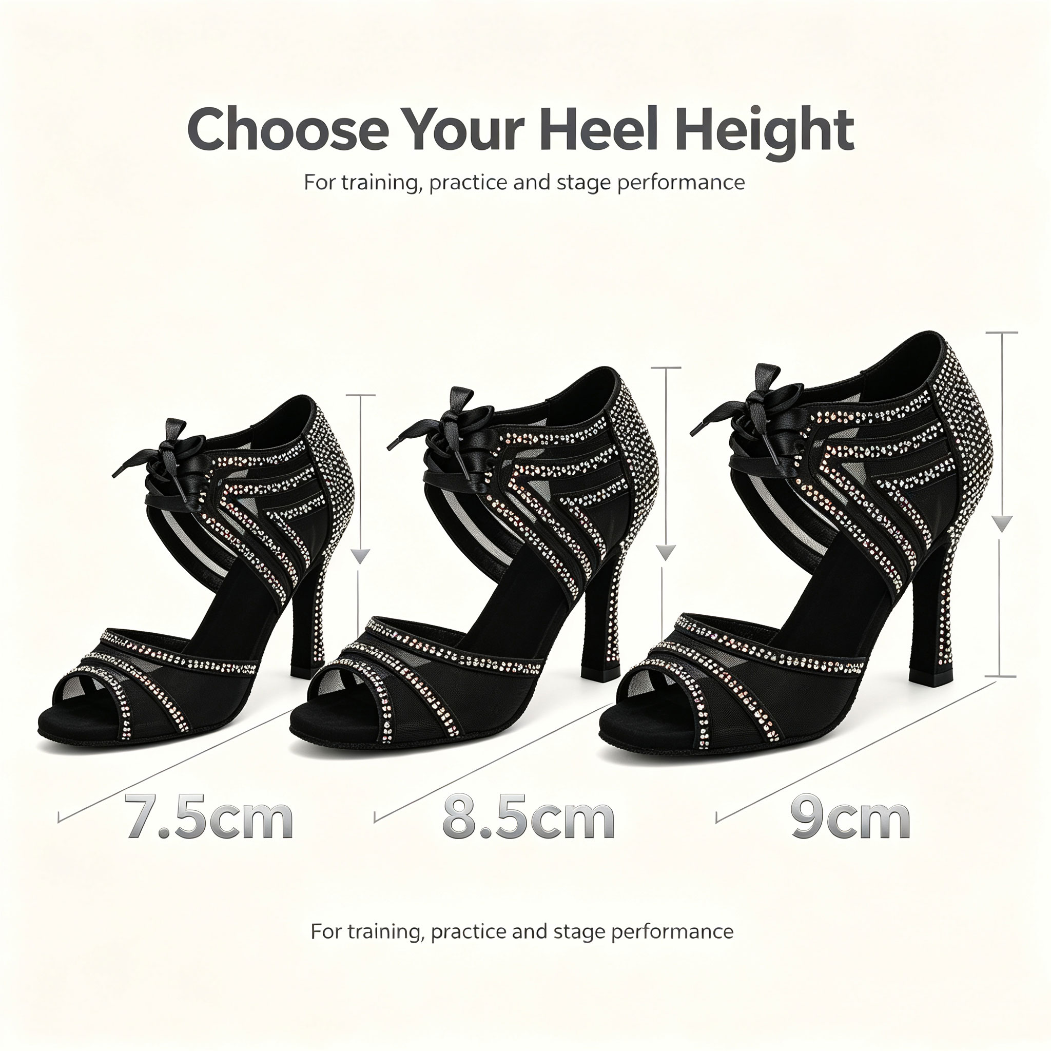 أحذية رقص سالسا لاتينية للسيدا - مراجعة Sandal Strappy Heeled وسعره