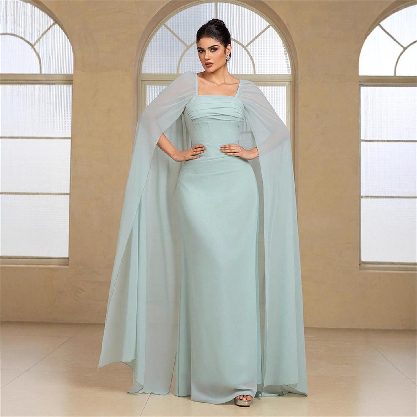 فستان سهرة طويل أنيق بلون واحد - مراجعة Linen Dress Wrap وسعره