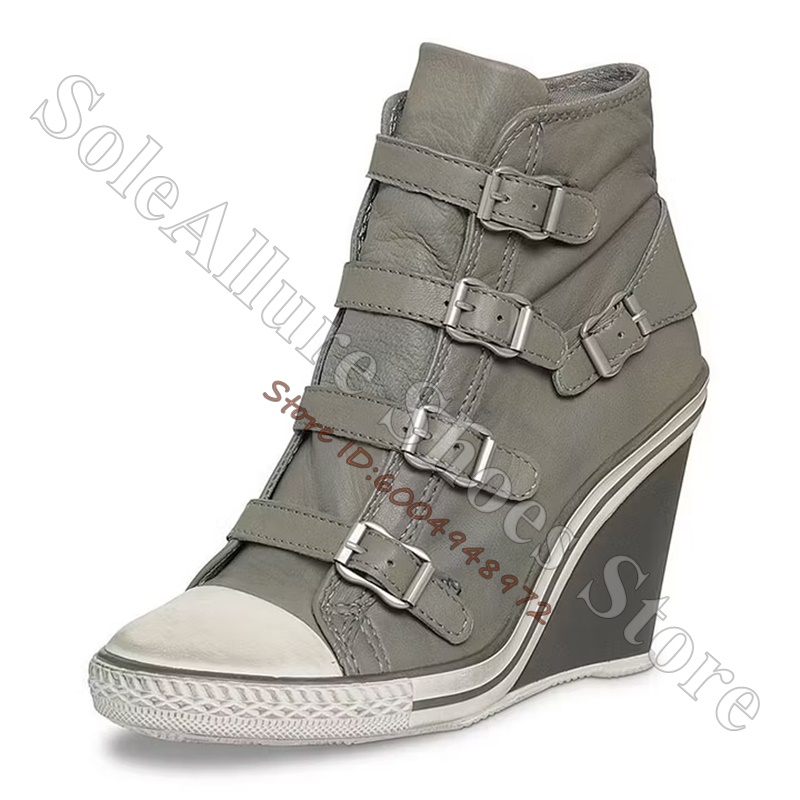 حذاء رياضي رمادي متعدد الأزرار - مراجعة Wedge Espadrille Women وسعره